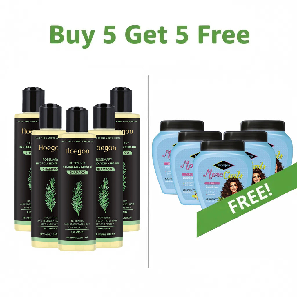🔥LAST DAY 50% OFF - 🎅HOEGOA Organic Rosemary Hair Growth Shampoo & Hair Conditioner
